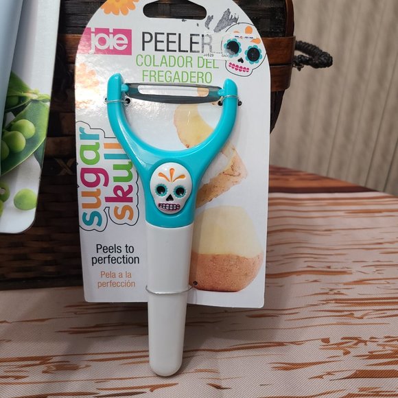 Martha Stewart 2-Piece Slotted Turner/Serving Spoon Set &Joie Sugar Skull Peeler - Picture 2 of 7